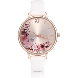 KIMOMT Women's Luxury Quartz Watch, Leather Mesh Band, Waterproof Elegant Design